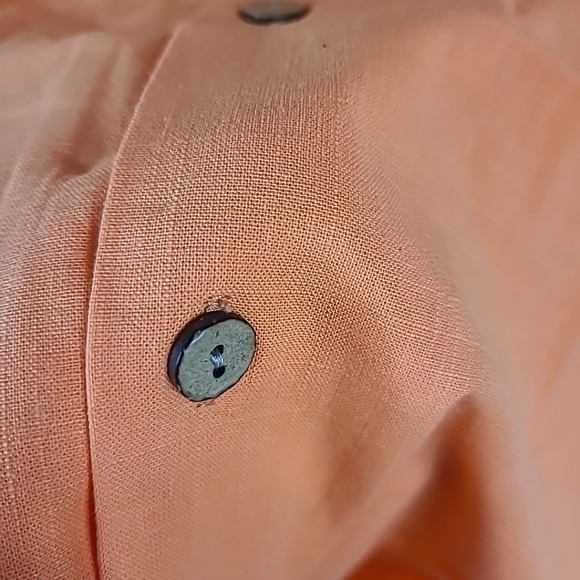 NEW Flex Men's Luxury Collection Designed in Italy Short Sleeve Coral Shirt Sz L - Picture 3 of 7